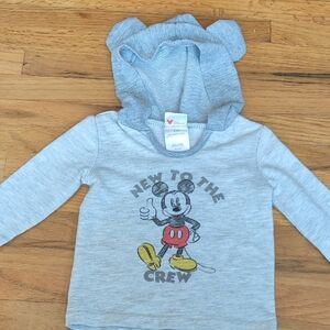 Disney Mickey Mouse Gray Light Hoodie